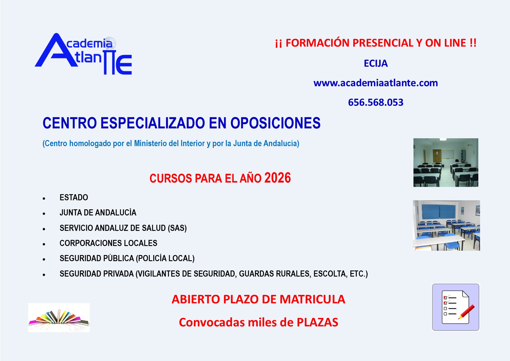 ¡Abierto el Plazo de Matriculación para la Preparación de Oposiciones de 2026! Prepárate para un Futuro Profesional de Éxito.